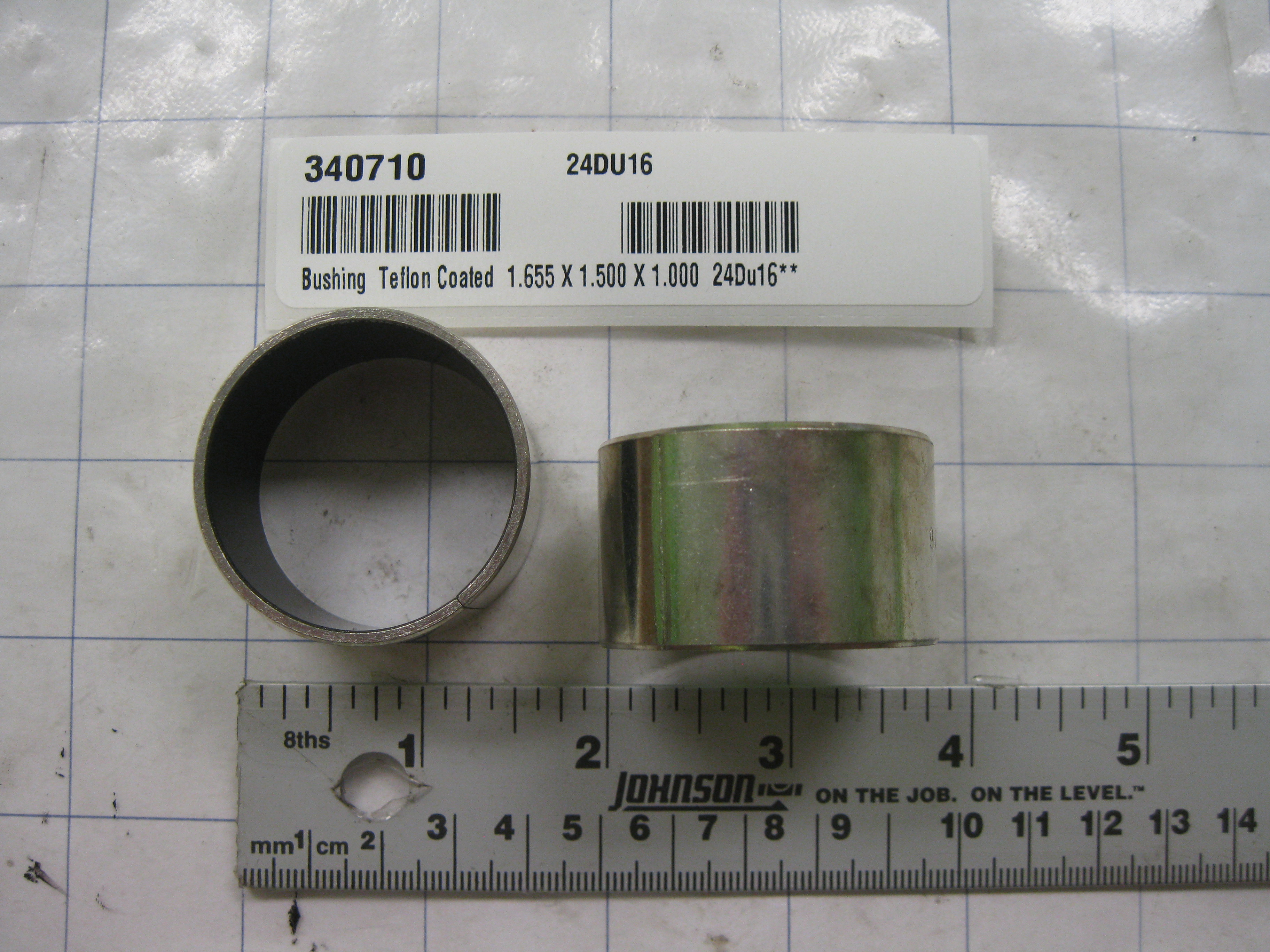 BUSHING  TEFLON COATED  1.655 X 1.500 X 1.000* 24TH16*